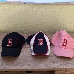 Boston Red Sox Women's Cap Set - Blue , White, and Pink